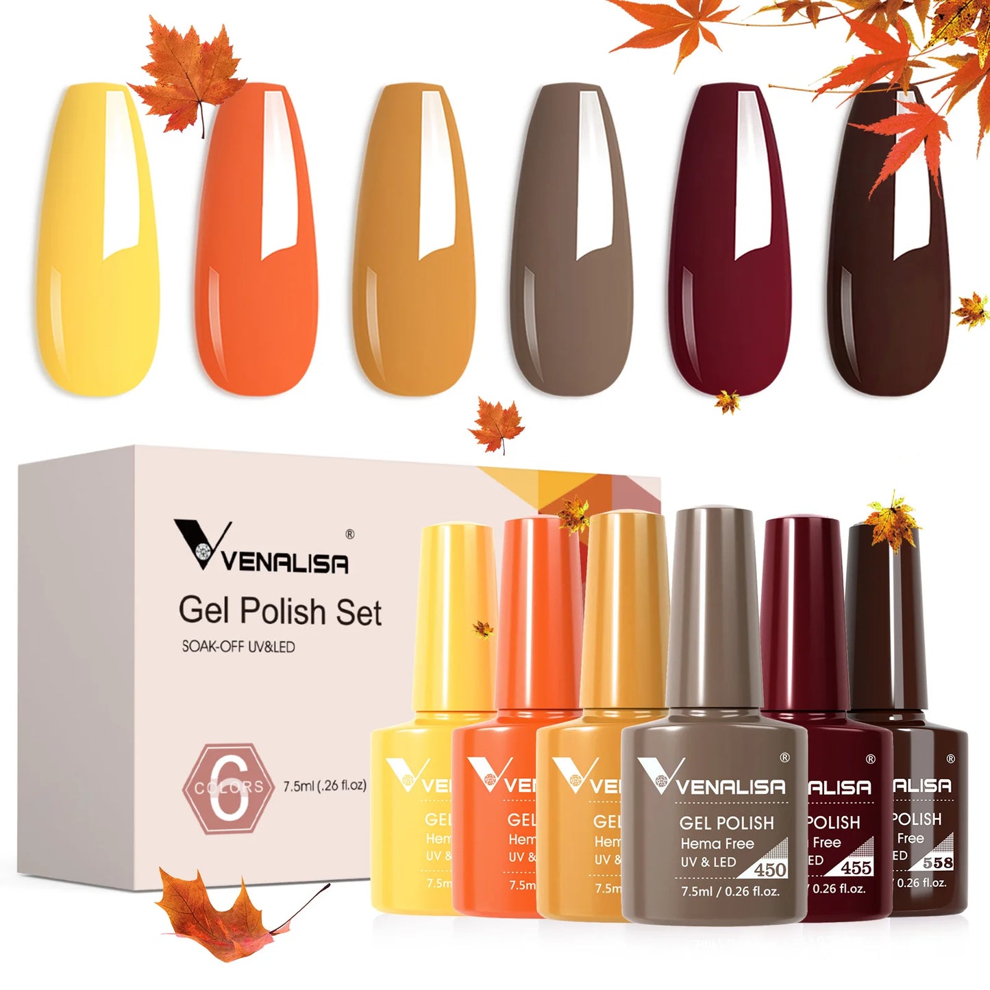 Venalisa HEMA-Free Gel Polish Kit – Autumn Color Collection