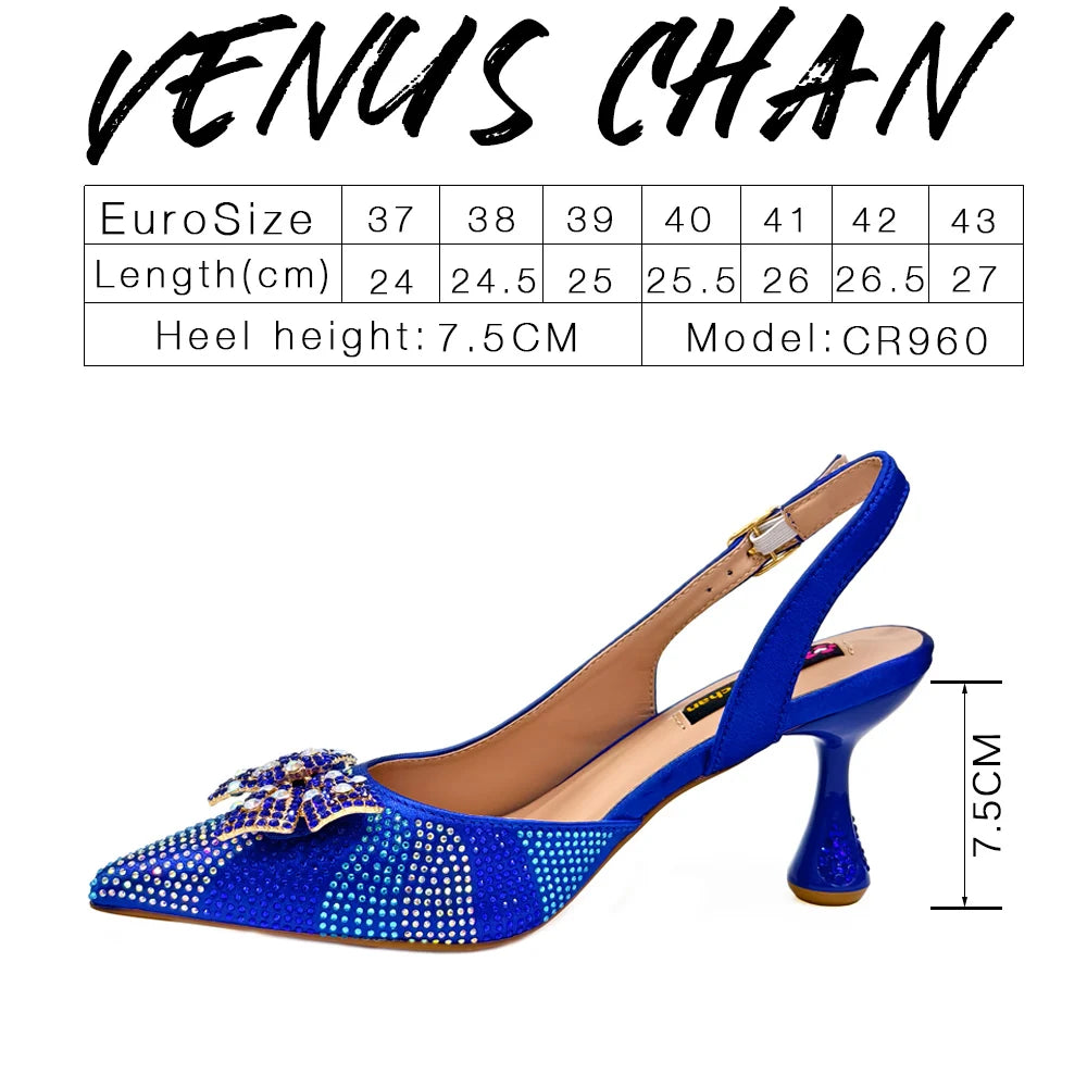 Venus Chan Pointed-Toe Heels & Handbag Set for Women