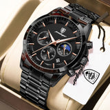 POEDAGAR 928 Men's Luxury Chronograph Watch | Luminous & Waterproof