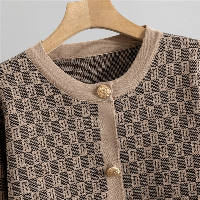 Elegant 3-Piece Geometric Knit Set – USA Made Quality