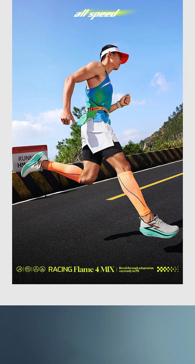 361 Degrees Flame 4.0 MIX Men‘s Running Shoes Racing Marathon Carbon Plate Stable Wear-resistant Jogging Male Sneaker 672512204