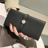 Genuine Leather Wallet Women Long Clutch Fashion Luxury Brand Ladies Purses Card Holder Zipper Coin Pocket High Quality Billfold
