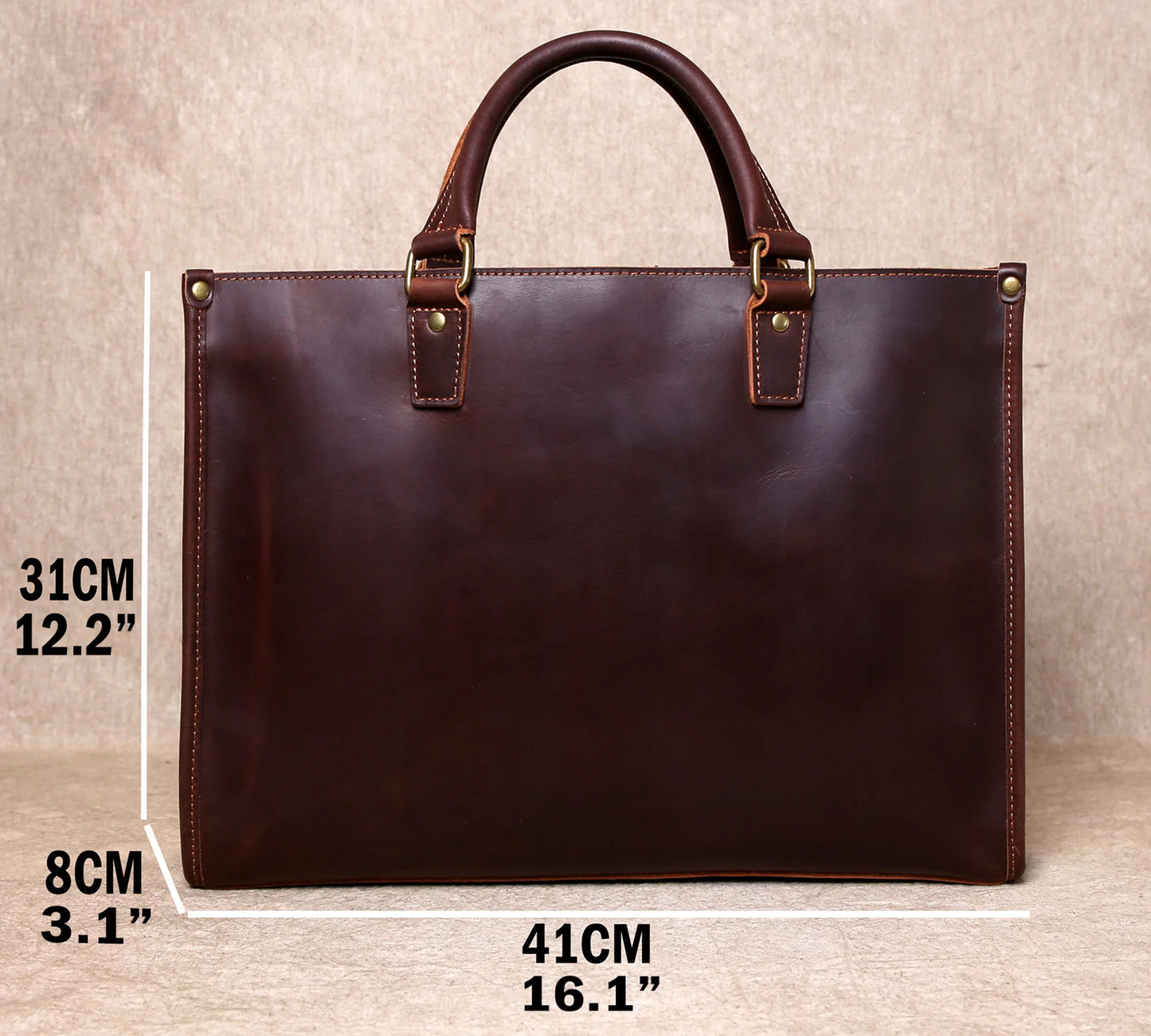 Original Ultra-Simple High Quality Men's Leather Document Baotou Layer Cowhide Computer Bag Business Trip Office Handbag
