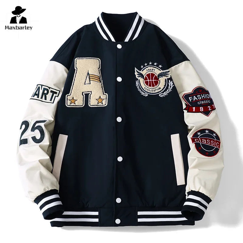 Retro Campus Letterman Jacket