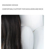 OULEX For Tesla Model 3 Y/Juniper Flocking/Leather Car Seat Neck Pillow Soft Memory Neck Pillow High-Quality Headrest Support