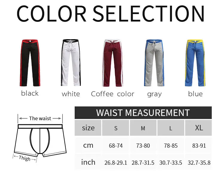 Men's Nylon Jogger Pants with Elastic Waist