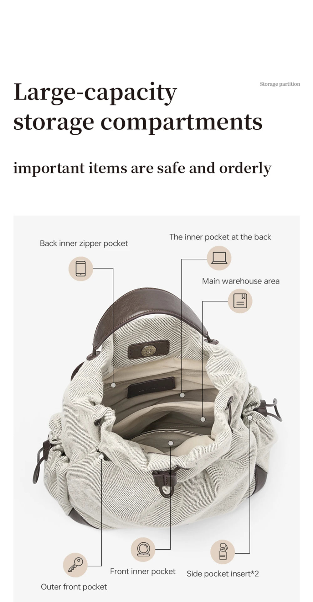 LA FESTIN Original Brand Backpack 2025 New Travel Bags for Woman Casual Tote Bags Large Capacity School Bag Shoulder Bag