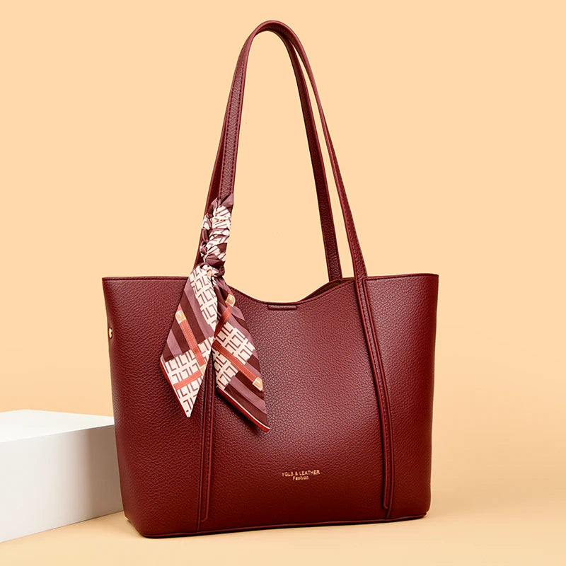 Genuine Brand Women Tote Bag High Quality Soft Leather Large Ladies Shoulder Crossbody Bag Luxury Female Shopping Handbag A Main