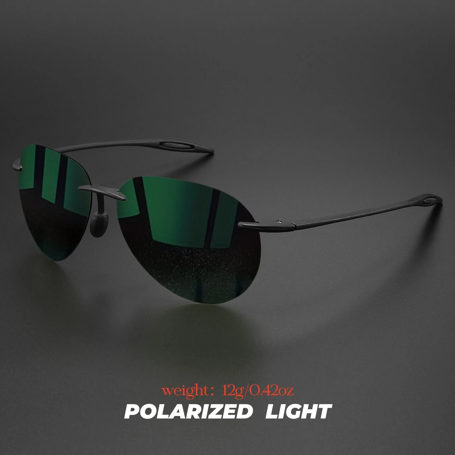 TR90 Frameless Polarized Aviator Sunglasses – Ultralight