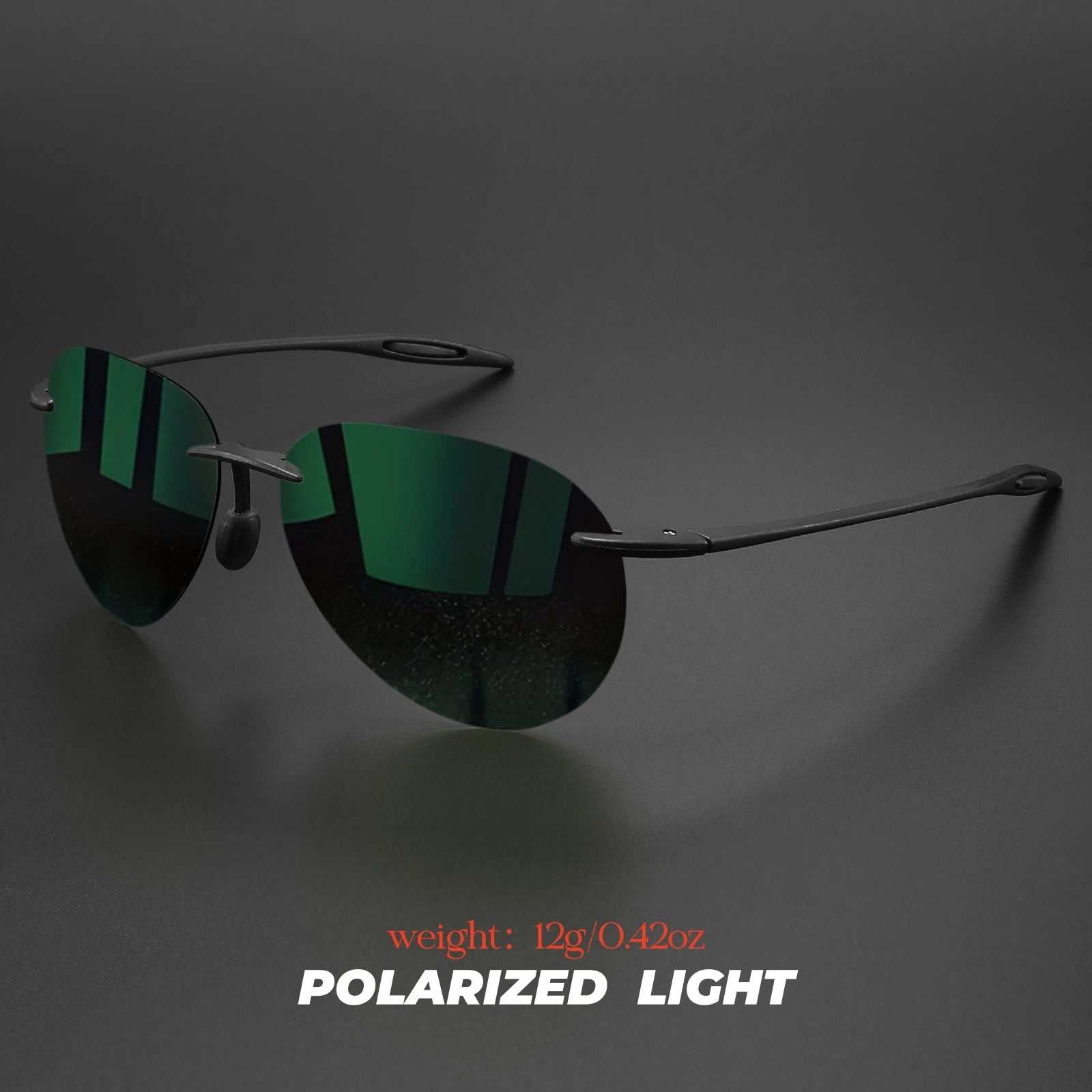 TR90 Frameless Polarized Aviator Sunglasses – Ultralight