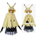Pokemon Mimikyu Cosplay Costume Anime Cartoon Cute Women Kigurumi Cloak Dress Halloween Outfit Cloak for Adult
