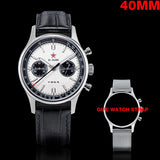 1963 Panda Pilot Chronograph Watch Men 40mm Air Force Sapphire Senior  ST1901 Mechanical Wristwatches Retro Clock Reloj Hombre