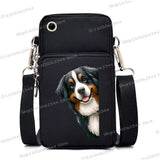 New Mobile Phone Bag Funny Anime Dog Print Shoulder Messenger Bag Women Men Coin Purse Handbag Animal Lover Small Crossbody Bag