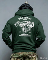 New Winter and Autumn Men's Hooded Sweatshirt with Brother's Battle Pattern Soft Casual Streetwear Daily Wear Sportswear Hoodie