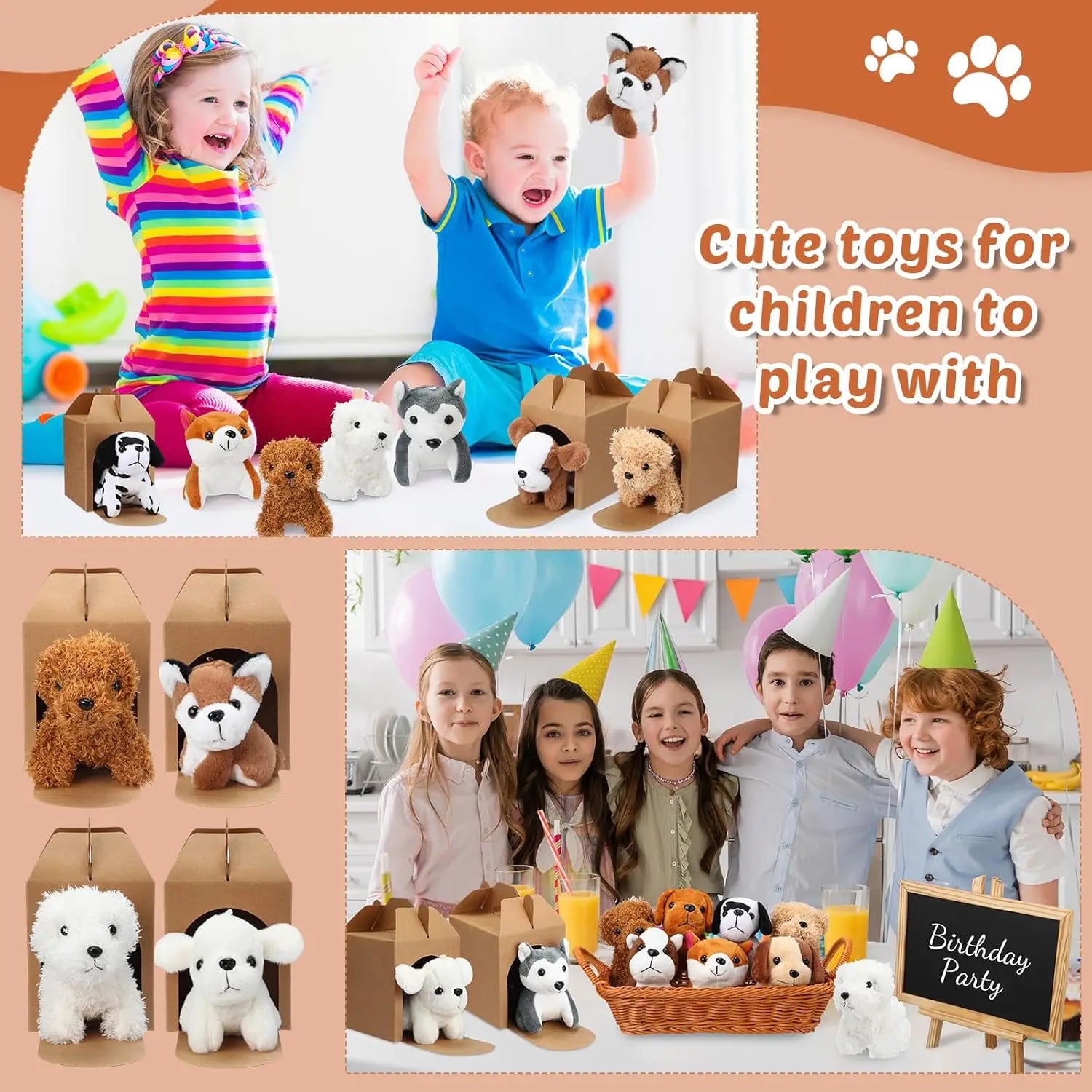 18Pcs Mini Plush Dogs Bulk Puppy Stuffed Animals Small Stuffed Cute Assorted Soft Plush Toys Doll for Puppy Birthday Party Favor