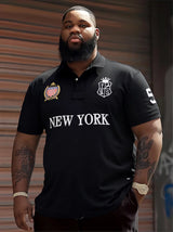 Men's New York Royal Cotton Polo | Contrast Design