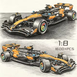 2026 NEW Technical Classic Performance 1675Pcs Orange Super Sports Car Building Blocks MOC DIY Assembly Model Set Boys Toy Gifts