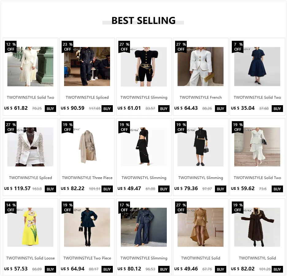 TWOTWINSTYLE Solid Two Piece Sets For Women Lapel Short Sleeve Tops High Waist A Line Skirt Slimming Sets Female Fashion Style