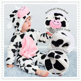 Plush Hooded Baby Winter Romper