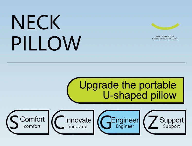 Memory Foam Travel Neck Pillow – Soft U-Shape Support