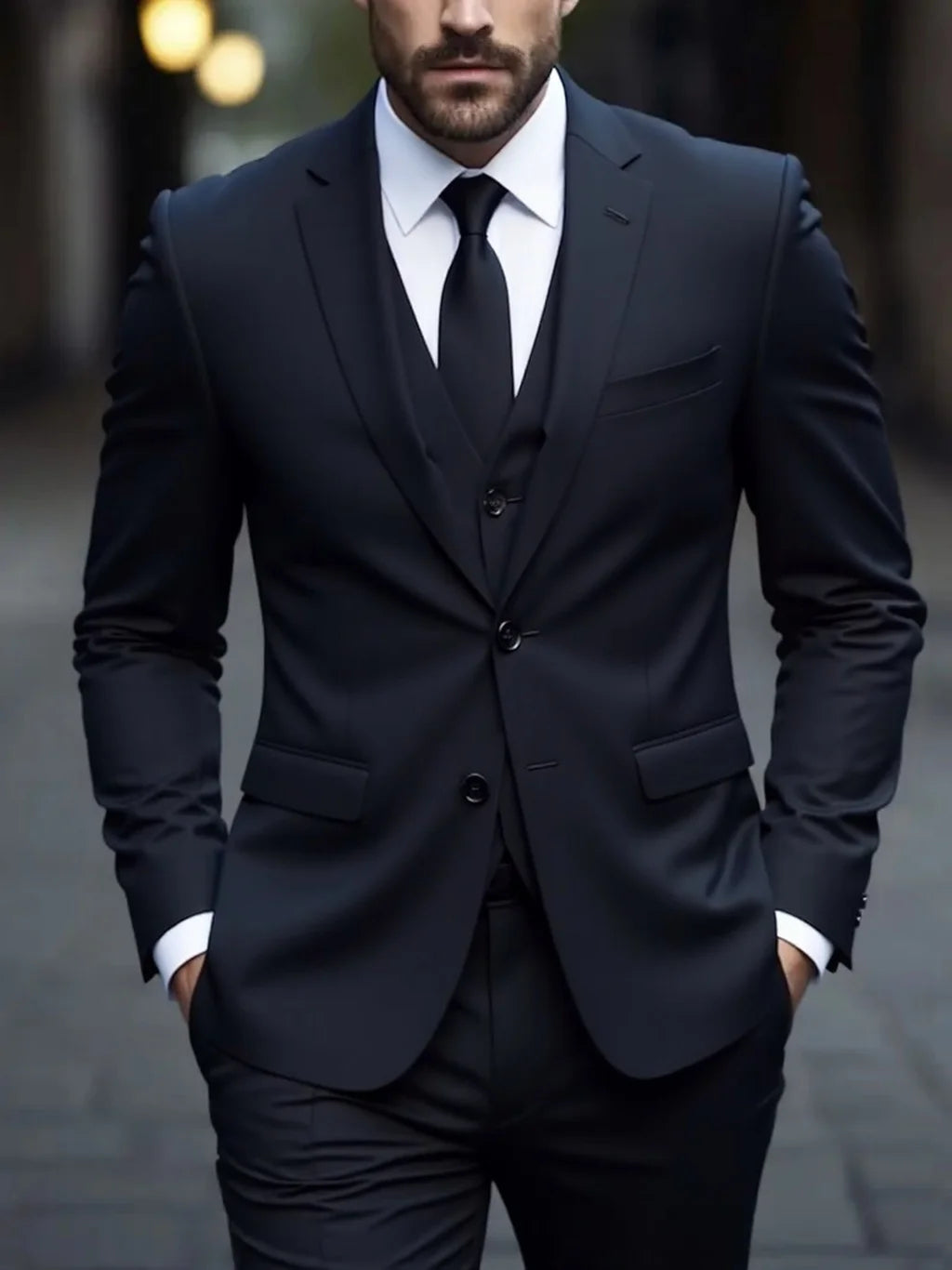 Men’s Classic Three-Piece White Business Suit