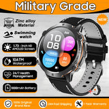 2025 New 1000mAh Battery Sports SmartWatch 1.73" AMOLED Screen 10ATM Waterproof Compass Altimeter Military T-Rex3 Smartwatch Men