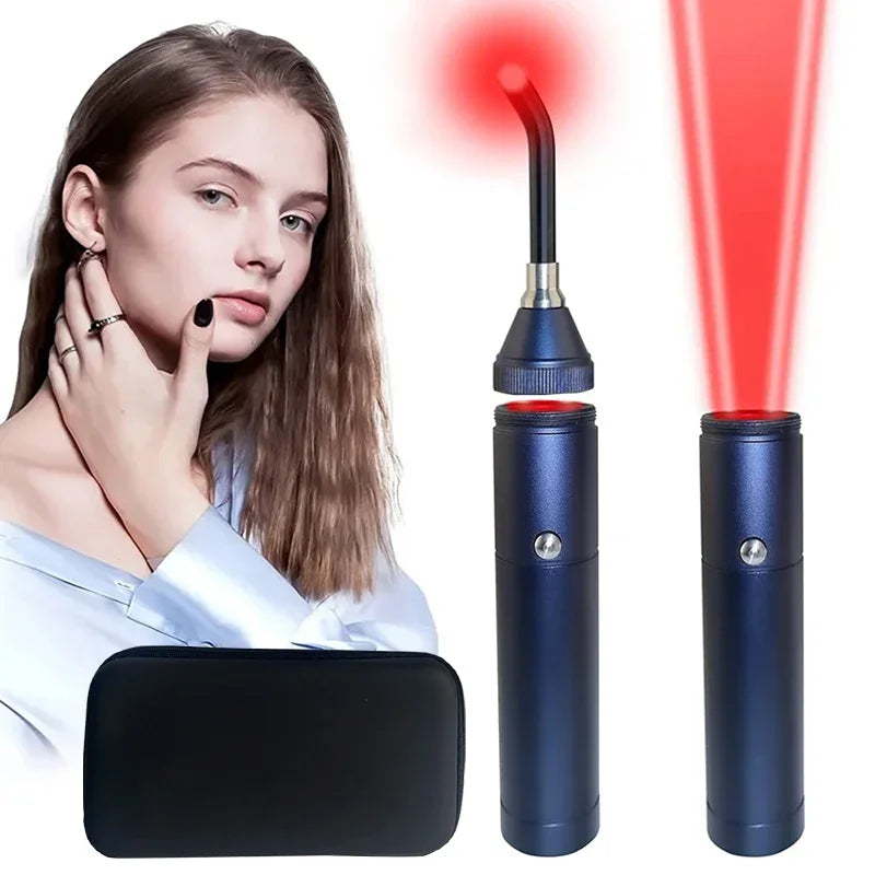 Handheld Red Infrared Light Therapy Wand, Portable Home Physiotherapy for Oral & Joint Care