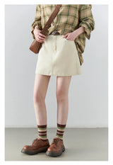 Chic Ven Women's Corduroy A-Line Mini Skirt