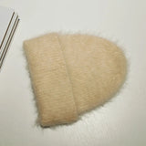 Fluffy Alpaca Wool Beanie | Women's Cozy Knit Winter Hat