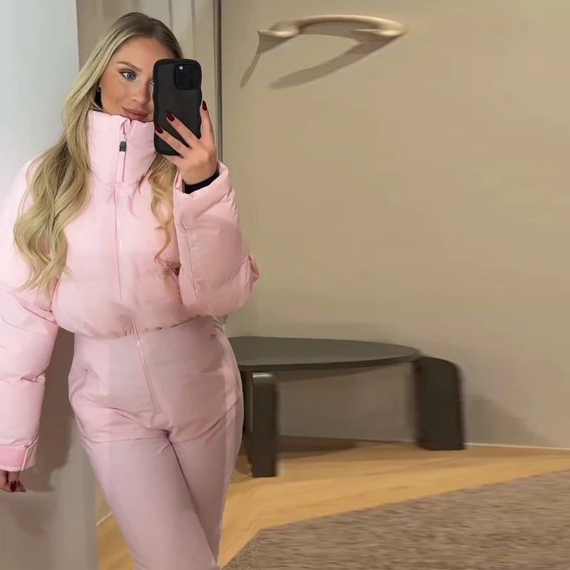 All-Weather Waterproof Hooded Ski Jumpsuit