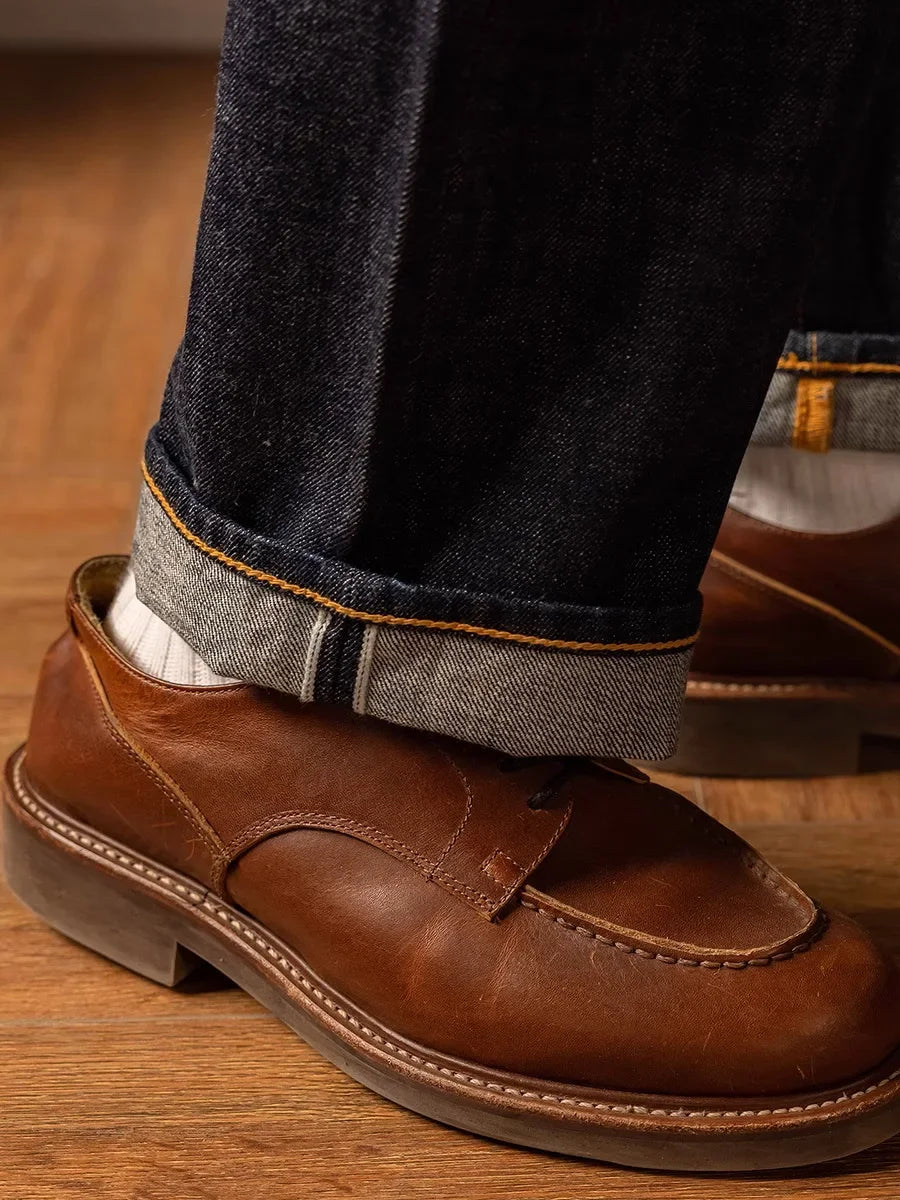 Red Tornado 14oz Selvedge Denim — Loose Straight Jeans