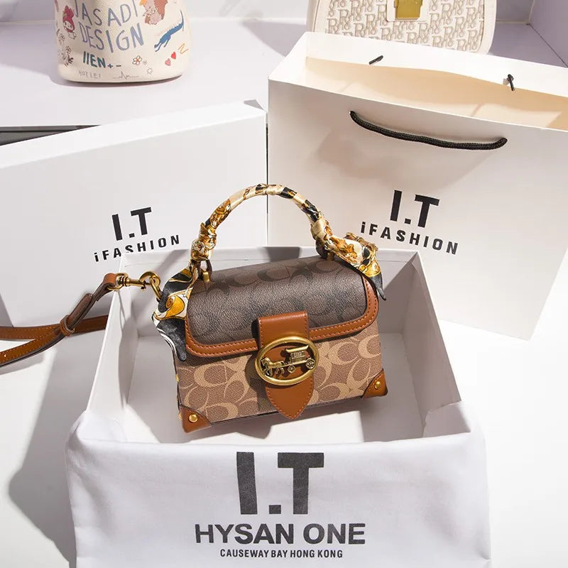 Carriage Emblem Crossbody Box Bag