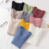 Women's V-Neck Knit Pullover Sweater