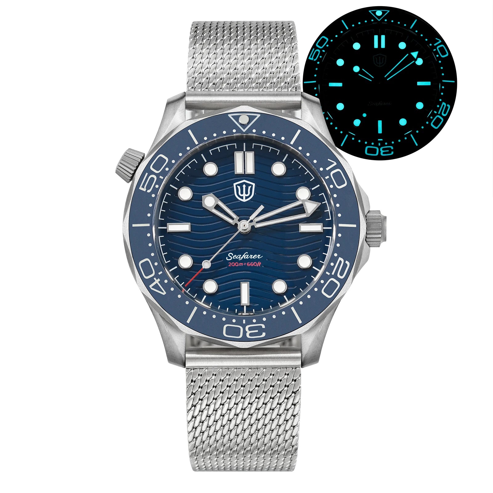 Watchdives WD007Q Titanium Dive Watch 42mm VH31 Sweep Quartz Men Watch Sapphire Crystal Helium Escape Valve 200M Waterproof Lumi