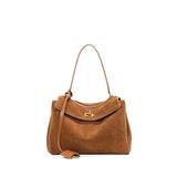 Large Capacity Autumn Winter Suede Leather Tote Bag Frosted Cowhide High-Grade Shoulder Bag for Women