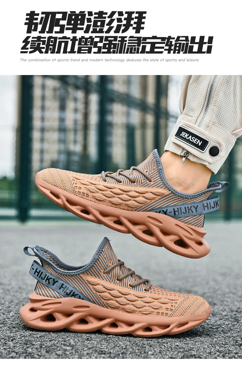 Men's Breathable Mesh Lace-Up Sneakers