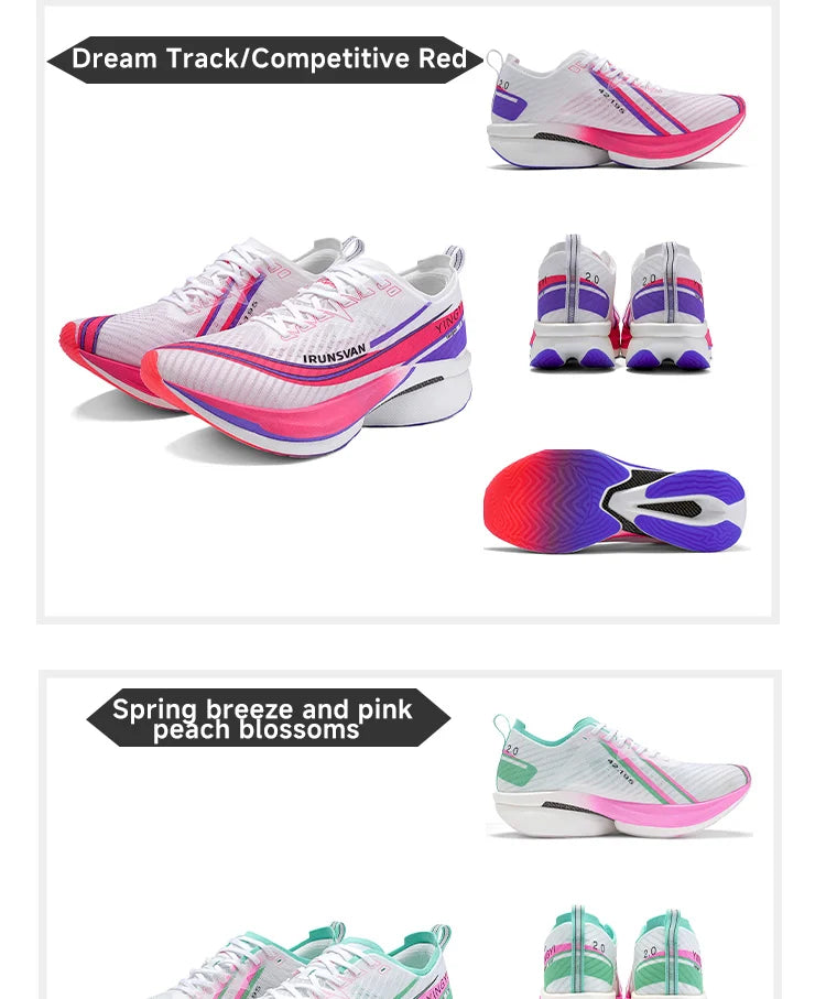 IRUNSVAN 2025 Carbon Shoes Trail Running Shoes Marathon Air Cushion Men Sports Running Shoes Original Trendy Casual Unisex