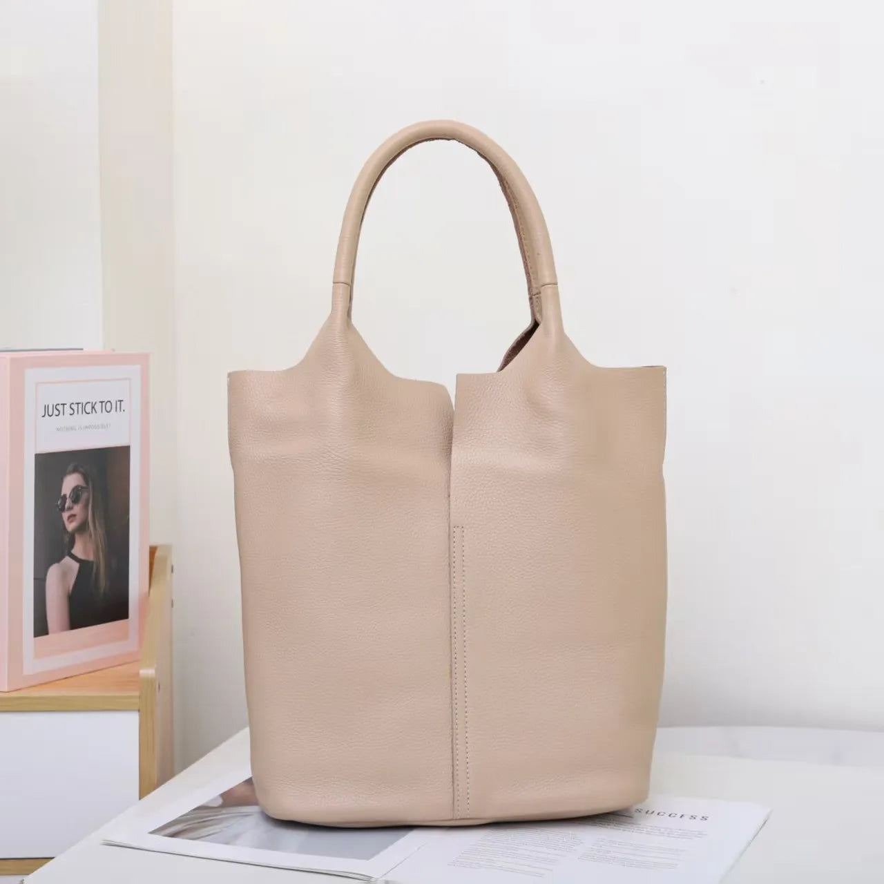 Luxury Soft Leather Bucket Bag | Large Women’s Shoulder Bag
