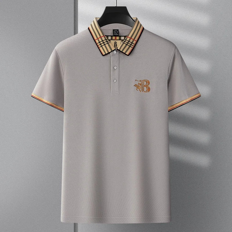 Men's Embroidered Polo Shirt – Breathable Summer Style