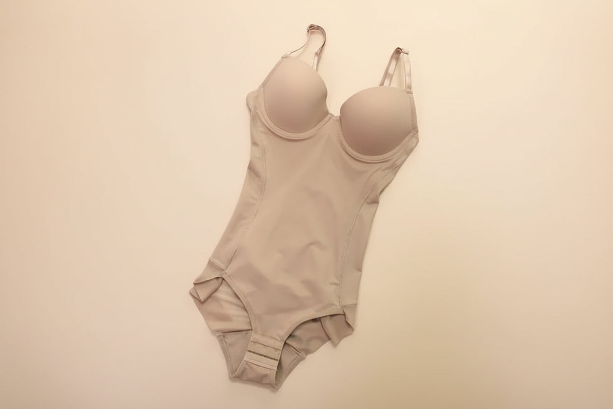 Underwire White Bodysuit Shaper – Silky Stretch Medium Control Shapewear