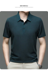 Men's Ice Silk Polo Shirt – Breathable Smart Casual Tee