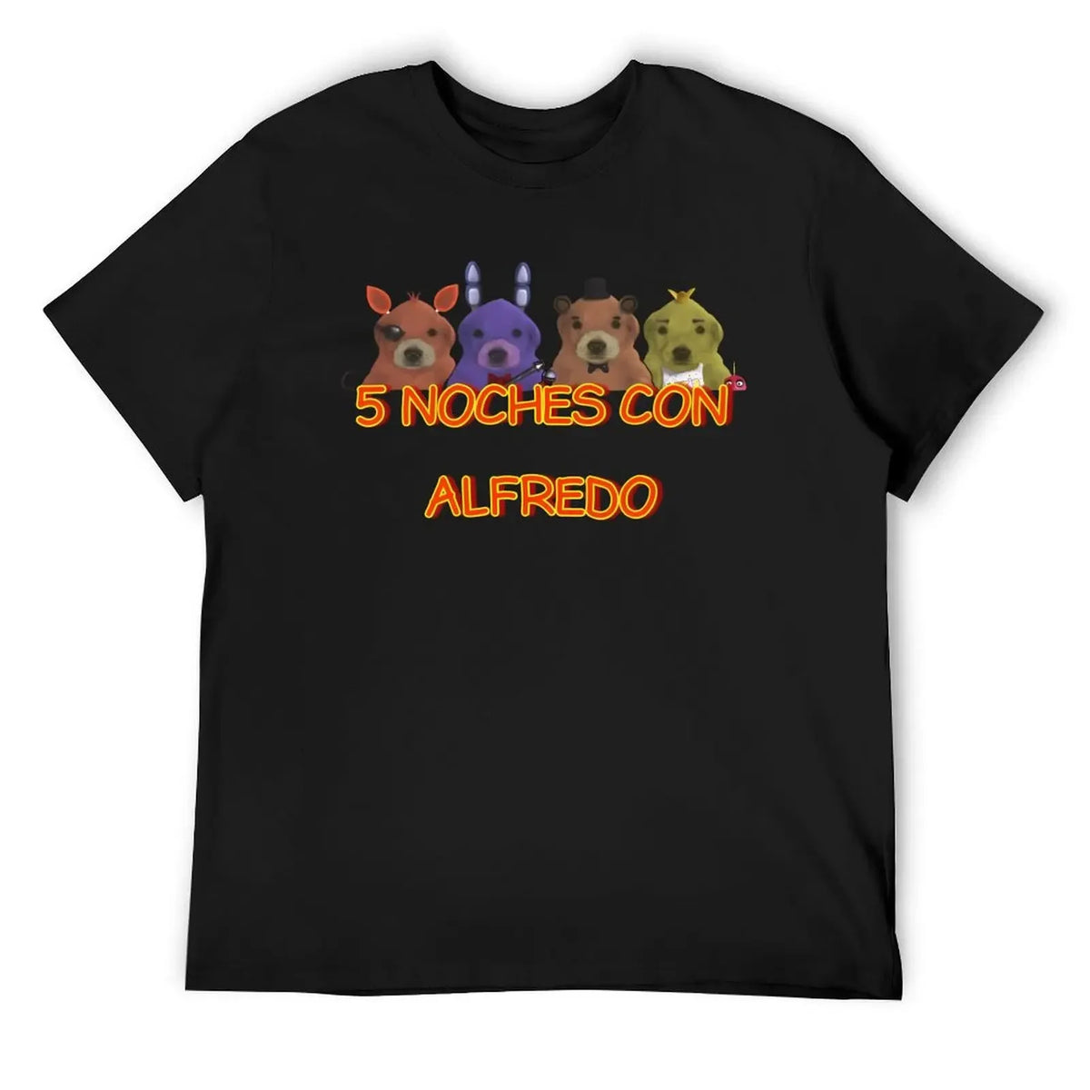 Men's Oversized Noche Con Alfredo Graphic T-Shirt