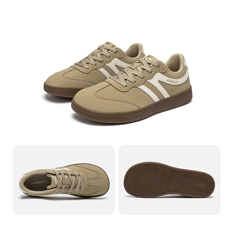 HOBIBEAR Wide Toe Lace-Up Sneakers