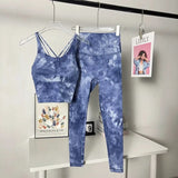 Seamless Tie-Dye Yoga Set