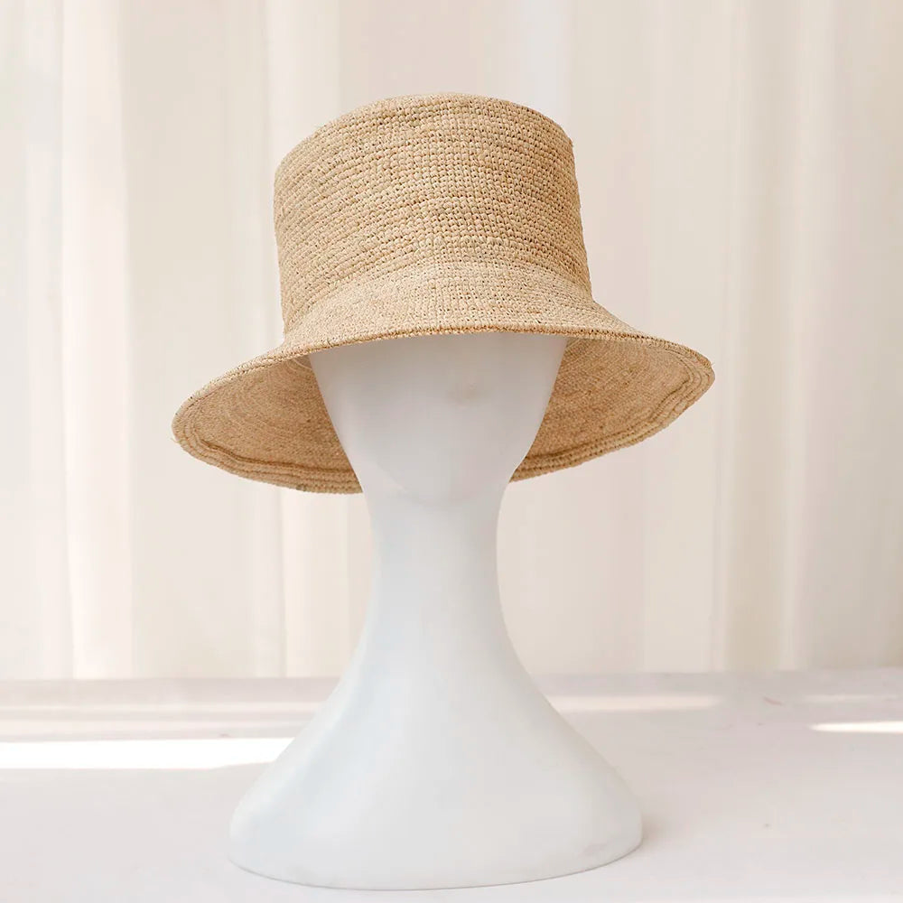 Raffia Sun Hat with Bow | Women's Beach & Travel Hat