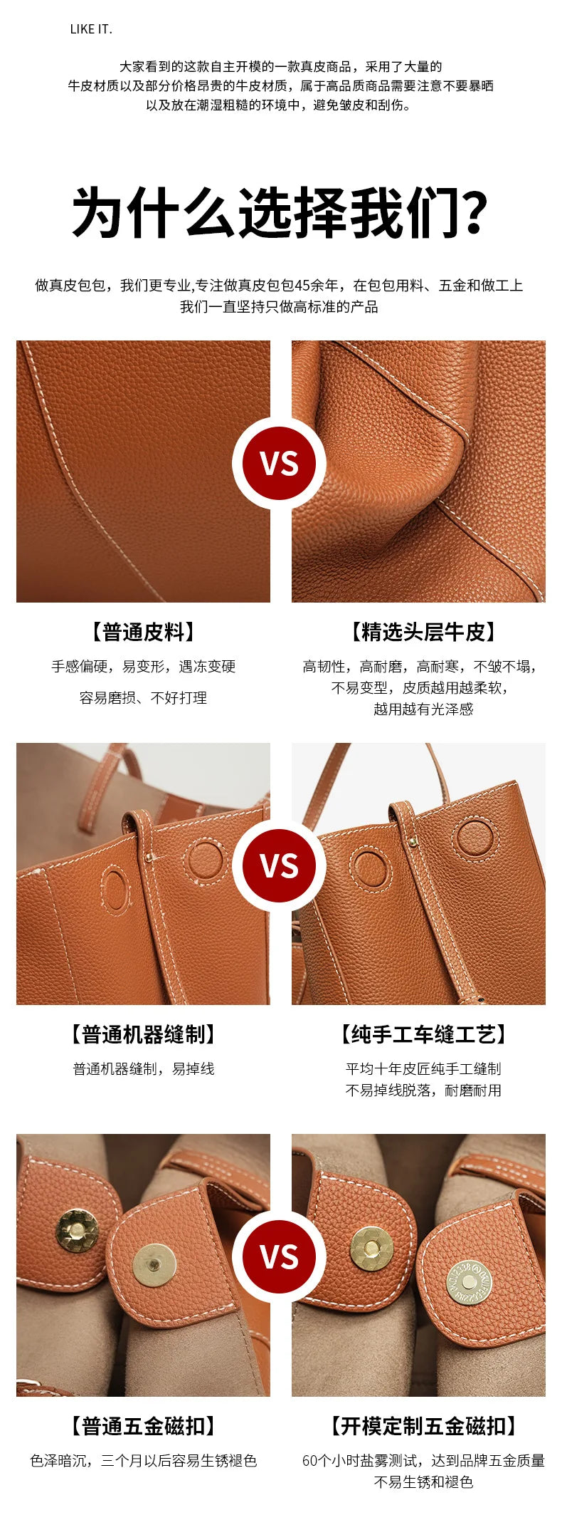 2025 leather shoulder bag versatile niche handbag, top layer cowhide commuting high-end feeling, large capacity tote bag for wom