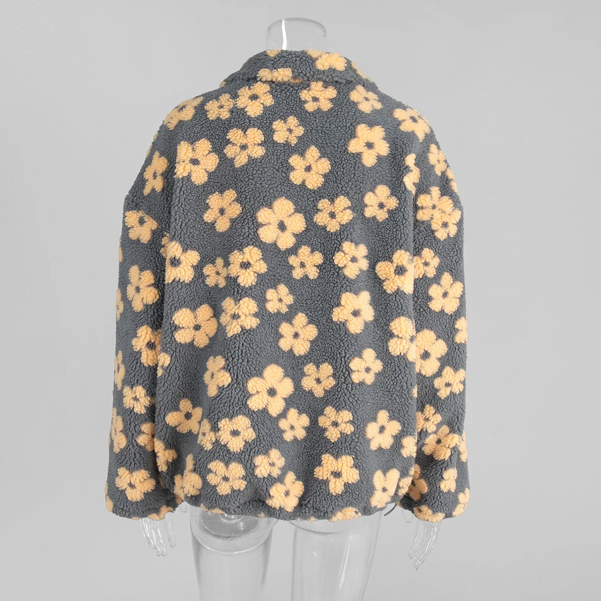 Women's Floral Fleece High-Neck Pullover