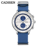 CADISEN New Mens Watches Luxury Quartz Watch For Man Chronograph Japan MIYOTA 0S11 Men Gift Luminous Waterproof Canvas Wristwatc