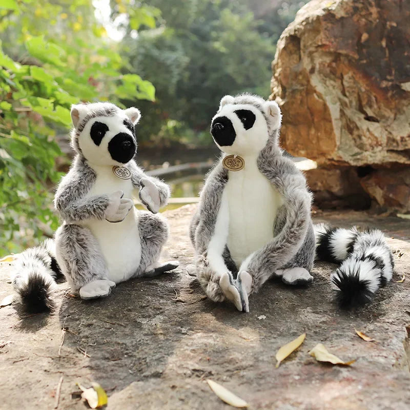 28cm Wild Lemur Plush Toy – Lifelike Stuffed Animal