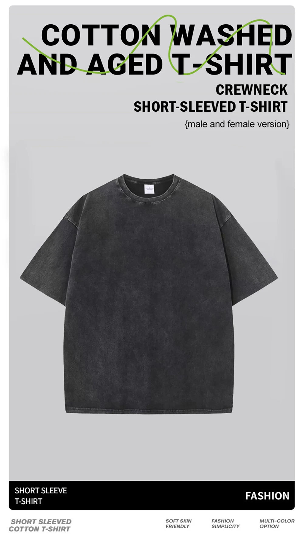 Women's Oversized Washed Cotton Graphic T-Shirt